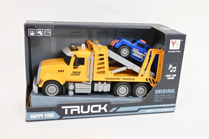 Takelwagen met auto, licht en geluid