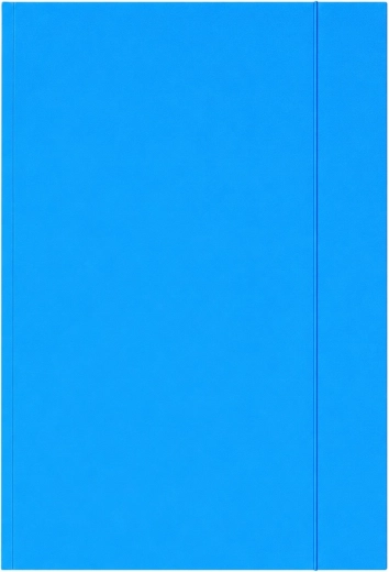 Kartonnen map met elastiek A4+ gelakt blauw 300 g/m²