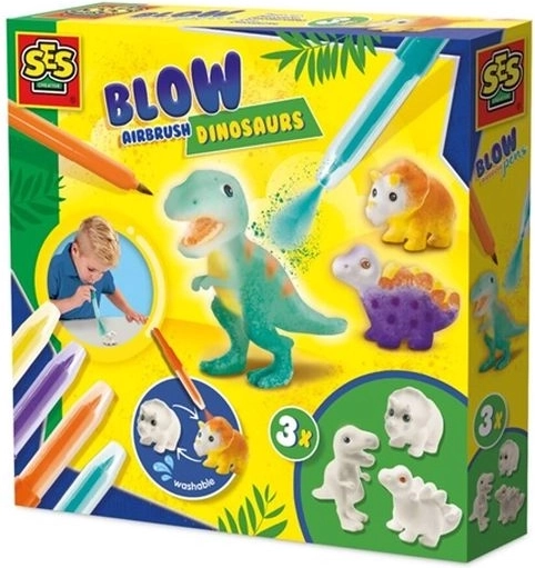 SES stiften met airbrush-effect – dinosaurussen (3 figuurtjes)