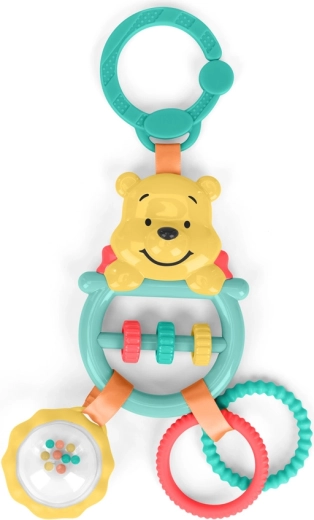 Bright Starts rammelaar en bijtspeeltje aan C-ring Winnie the Pooh Busy Bear