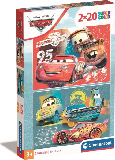 Puzzel 2x20 stukjes Cars van Disney