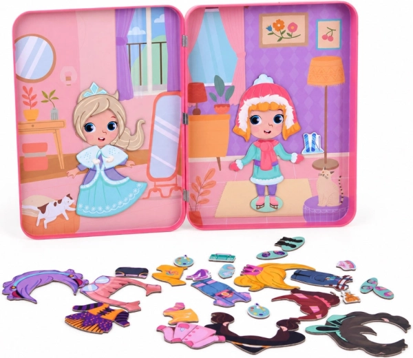 Twee speeloppervlakken met poppen