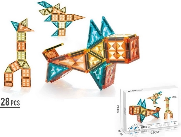 Magnetische bouwset met 28 onderdelen