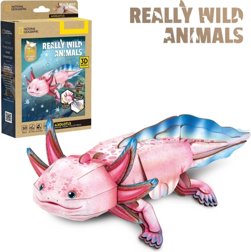 CubicFun 3D-puzzel National Geographic: Axolotl, 50 stukjes