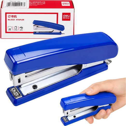 Deli kantoor-nietmachine 24/6, blauw, tot 20 vellen