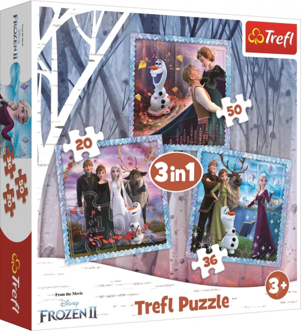 Puzzel 3v1 Frozen Betoverend Verhaal Trefl
