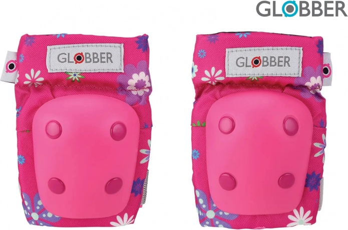 Globber kinderset beschermers bloemen roze