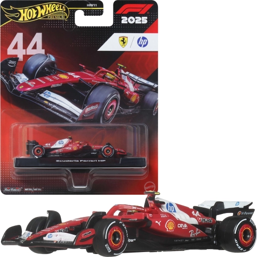 Hot Wheels Premium Formule 1 2025 Scuderia Ferrari HP #44 Lewis Hamilton – automodel 1:64 - 1 stuk