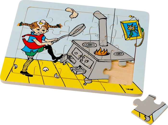 Houten puzzel Pippi Langkous – 15 stukjes