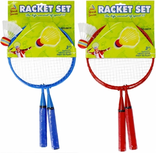 Mega Creative badmintonset met 2 rackets en shuttle