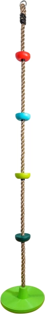 Klimtouw met gekleurde sporten