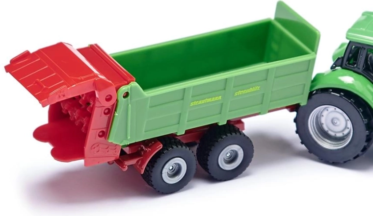 Openende achterklep van de strooier