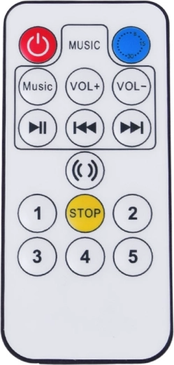 Afstandsbediening, muziek en timer