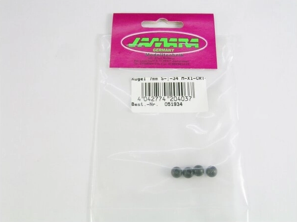Zwarte stalen kogels JAMARA 7 mm, 4 stuks