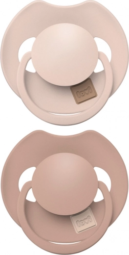 Siliconen dynamische fopspeen LOVI PRIME 6–18 maanden, 2 stuks, Nude/Blush