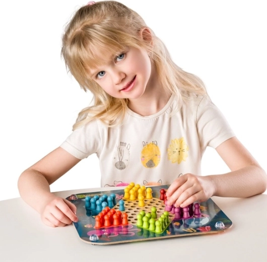 Houten onderdelen en spelplezier dat ontwikkelt