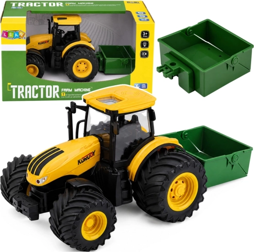 Landbouwtractor met kunstmeststrooier 1:24 met licht en geluid