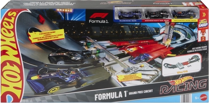 Drie Formule 1-auto’s in de verpakking