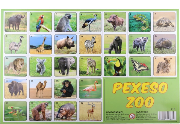 Pexeso ZOO Fotografie Dieren