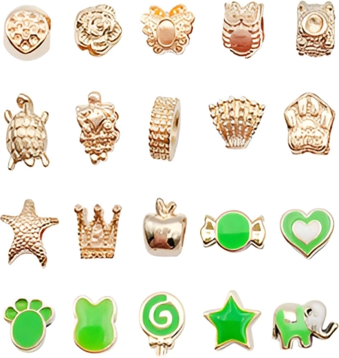 Bedeltjes en decoraties met een gouden look
