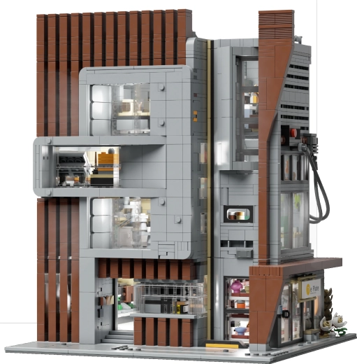 Gedetailleerd interieur en 5 figuren