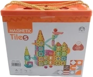 Magnetische knikkerbaan-bouwset kasteel, 139 onderdelen