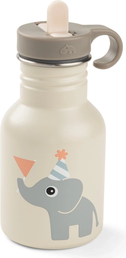 Done by Deer roestvrijstalen kinderfles Celebration zandkleurig 350 ml