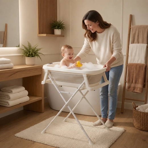 Comfortabel baden dankzij de stabiele standaard