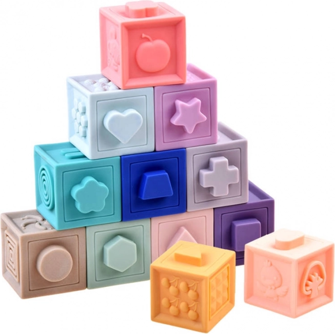 Zachte sensorische blokken voor baby’s, set van 12 stuks
