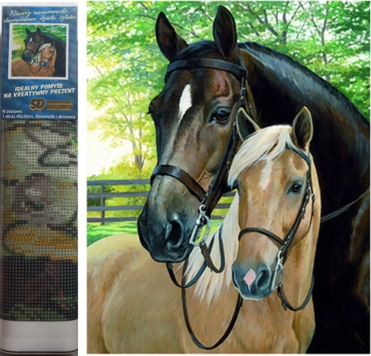 Norimpex diamond painting – paarden 30 × 40 cm