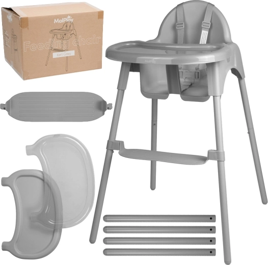 Kinderstoel Keri grijs 2-in-1