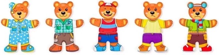 Kleurrijke kleding voor spelen en leren