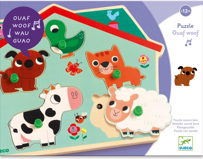 Inlegpuzzel Huisdieren DJECO