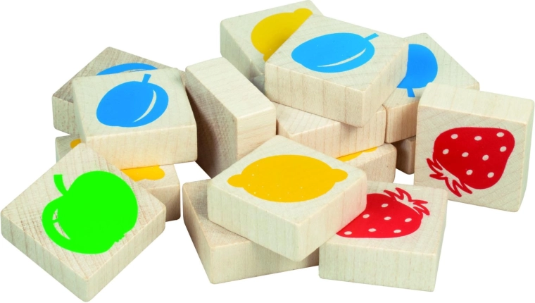 Houten fruitstukjes