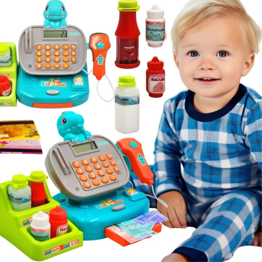 Kinderkassa met schap Dino WOOPIE
