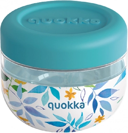 Voedseldoos Quokka Bubble Watercolor Leaves turquoise 500 ml