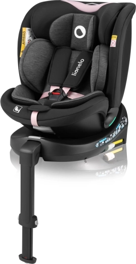 Lionelo Navy i-Size draaibare autostoel 40–150 cm black pink