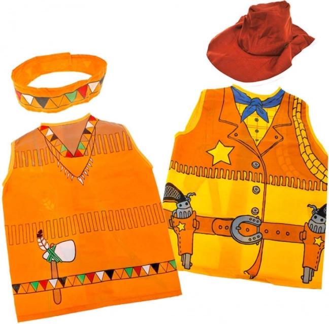 Kinderkostuum cowboy of indiaan – vest en hoed