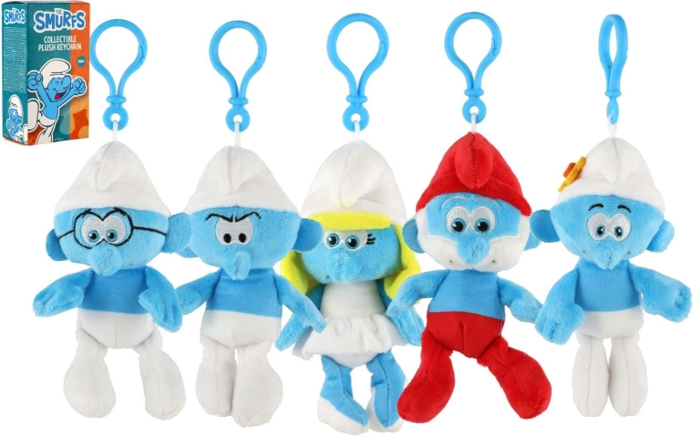 Pluchen sleutelhanger De Smurfen 16 cm, diverse uitvoeringen - 1 stuk