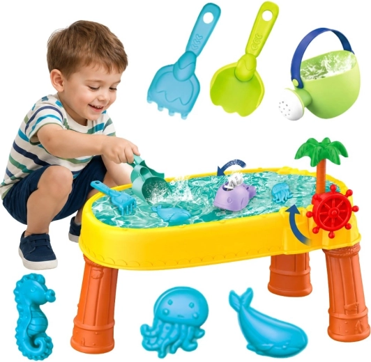 Woopie water- en zandtafel piratenschip met 8 accessoires