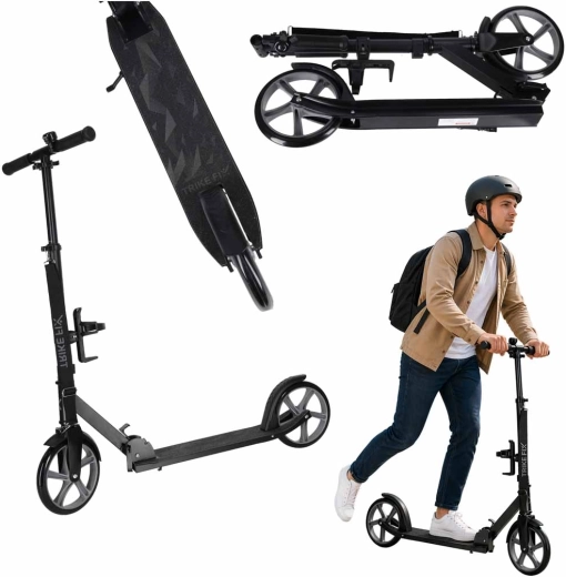 Opvouwbare stadsstep Trike Fix 200 mm zwart-grijs