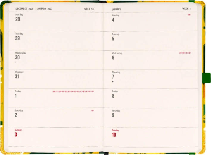 14-daagse horizontale kalender voor een helder overzicht