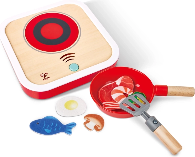 Hape interactieve houten kookplaat met licht en geluid