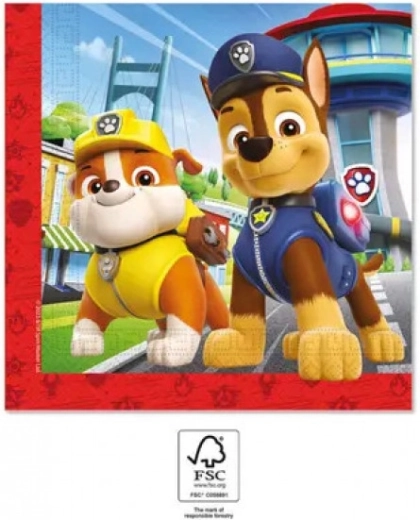 Paw Patrol papieren servetten 33 × 33 cm (20 stuks)