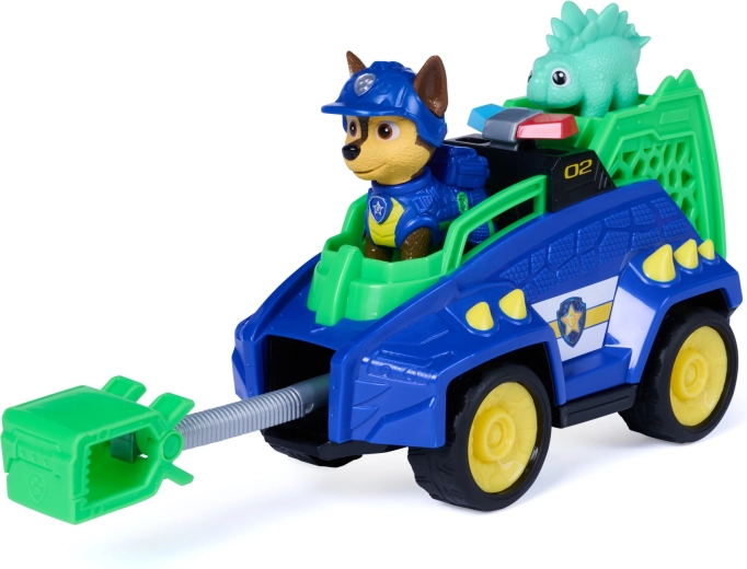 2 figuren in de verpakking: Chase en dinosaurus