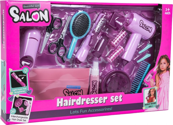Mega set kleine kapster – roze salon voor kinderen