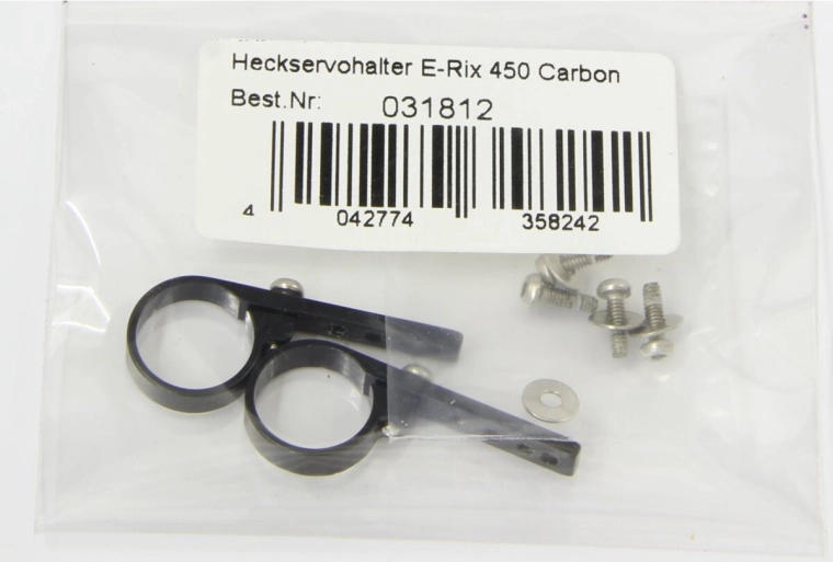 Achterste servohouder voor E-Rix 450 Carbon JAMARA