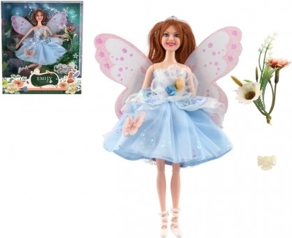 Feeënpop met scharnierende vleugels en accessoires