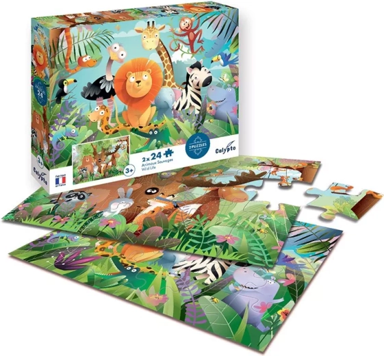 Sentosphere puzzel Wilde savanne (2x 24 stukjes)