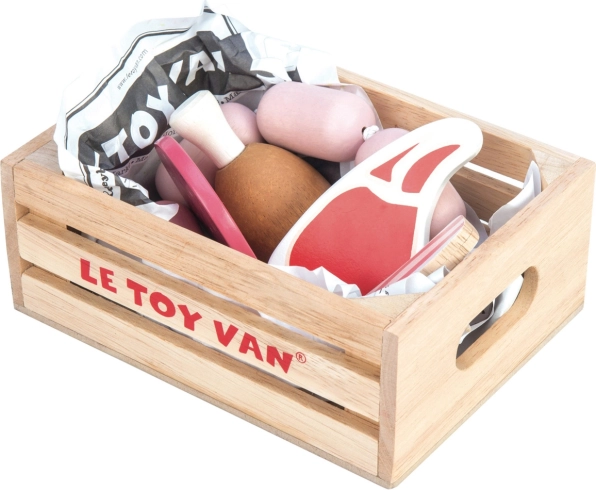 Le Toy Van houten krat met vleeswaren
